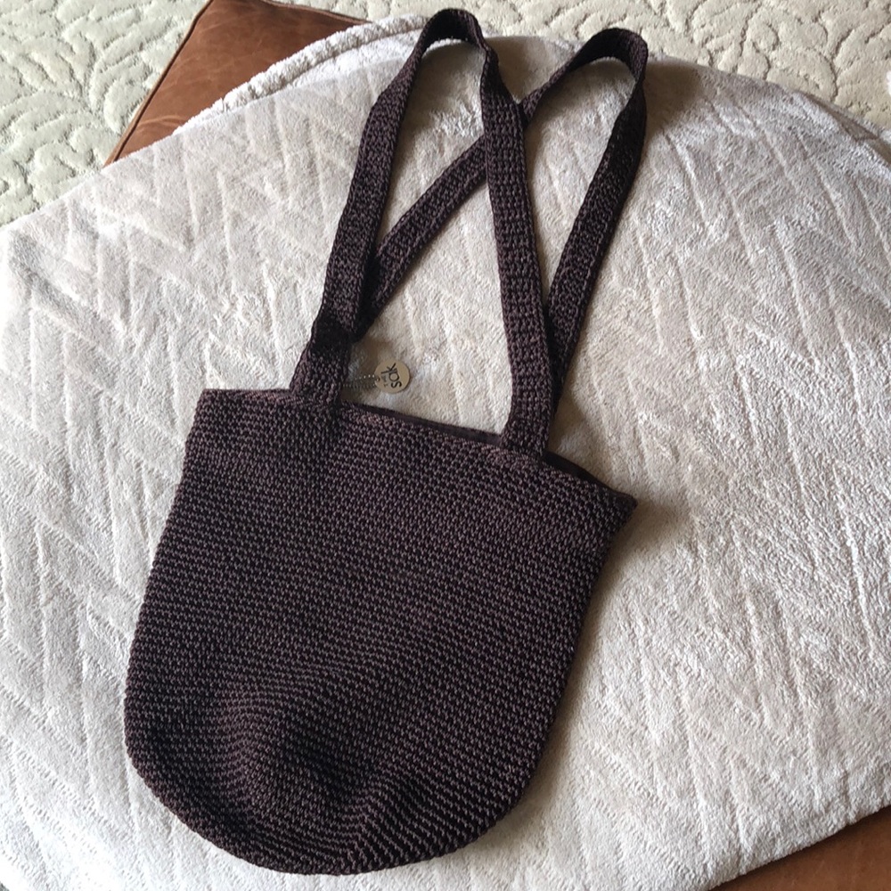 Authentic The SAK Brown Knitted Bag